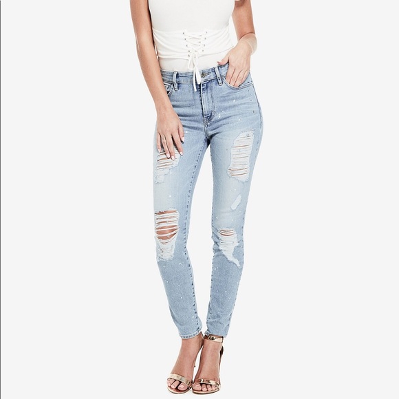 guess ripped skinny jeans